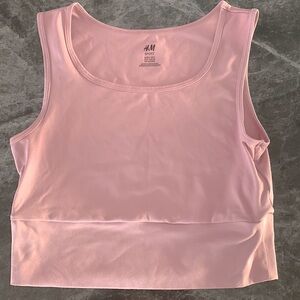 💛2/$20 H & M dusty rose crop top Size small